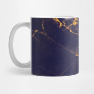 Iridescent Blue and Golden Marble Texture Mug